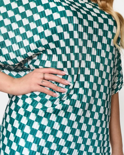 Ensemble plissé pour femme vert - Vêtements