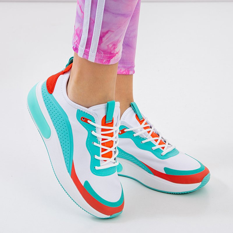 Chaussures de sport femme Tituana blanches et bleues - Footwear