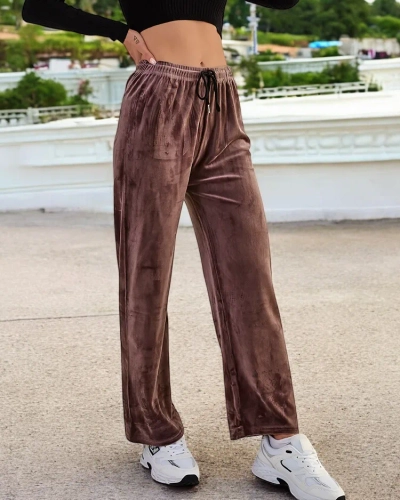 Royalfashion Pantalon de survêtement femme a'la velour