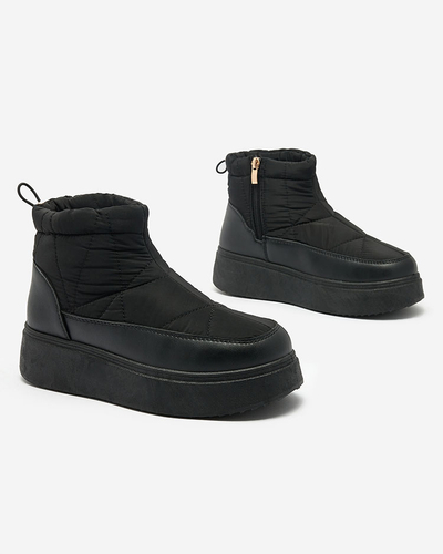 Royalfashion Bottes de neige à enfiler pour femme en noir Armeda