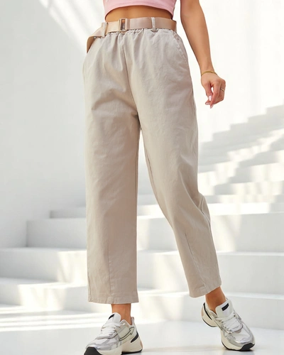 Royalfashion Pantalons droits en coton pour femmes