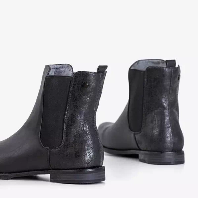 OUTLET Boots femme noires Jodhpur boots à talons plats Tilsa - Footwear