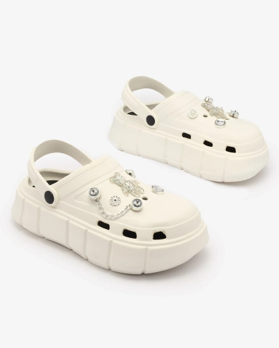 Royalfashion Tongs en caoutchouc pour femme blanc Kooranza