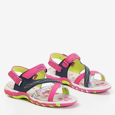 Sandales fille bleu marine et rose Esteban - Footwear