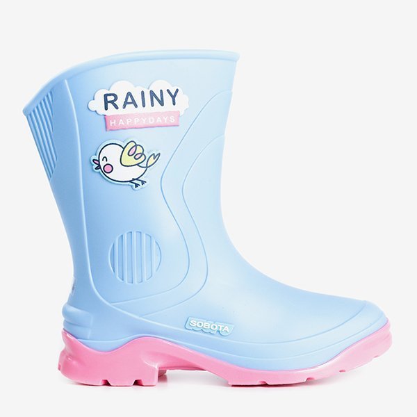 Bottes de pluie enfants bleues et roses Happy Baby - Footwear