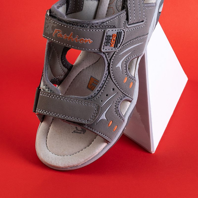 Sandales enfant grises avec Velcro Roser - Chaussures