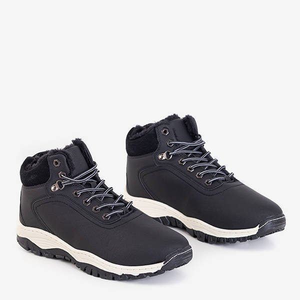 OUTLET Bottes isolées noires avec fourrure Slavkos - Chaussures