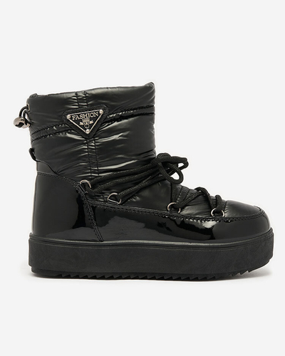 Royalfashion Bottes à enfiler pour femmes bottes de neige a'la en noir Nevsone