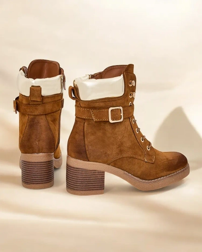Bottines à talon bas pour femmes Royalfashion Nedelin