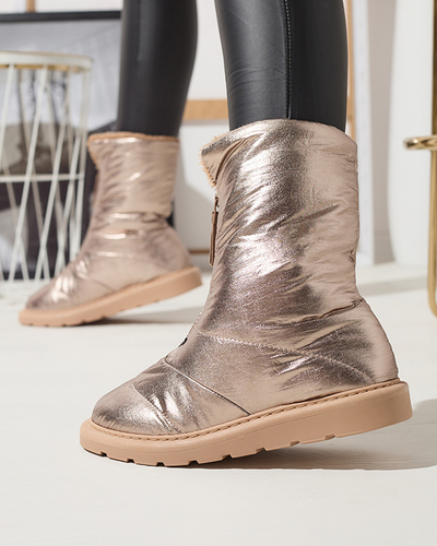 Pink-gold chaussures pour femmes a'la bottes de neige Tirigga- Footwear