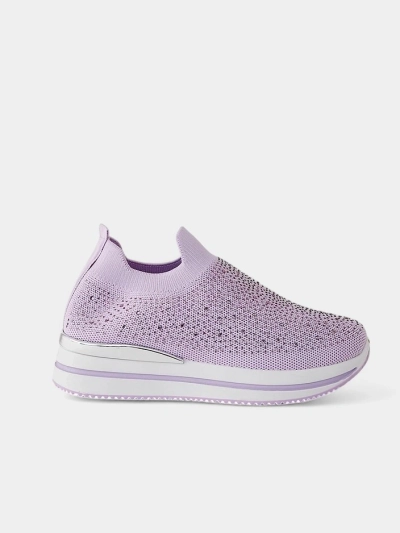 Royalfashion Baskets femme à enfiler avec des strass Adeq