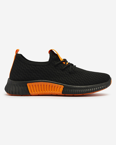 Chaussures de sport noires pour femmes avec inserts orange Keteti - Chaussures