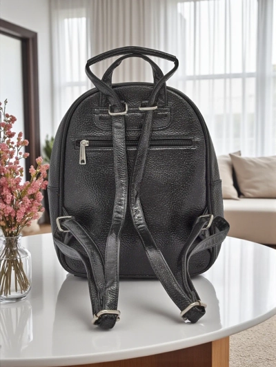 Sac à dos femme Royalfashion en cuir écologique avec rayures Métalliques Rayures