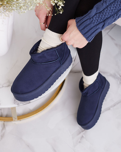 Royalfashion Bottes courtes pour femmes bleu marine bottes a'la neige Teritsi