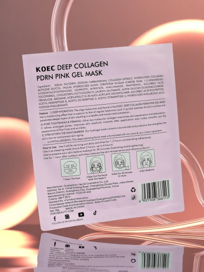 KOES Masque facial en tissu au collagène - hydratation profonde et raffermissement