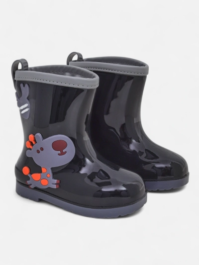 Bottes de pluie Royalfashion pour enfants avec des patchs Funny Time