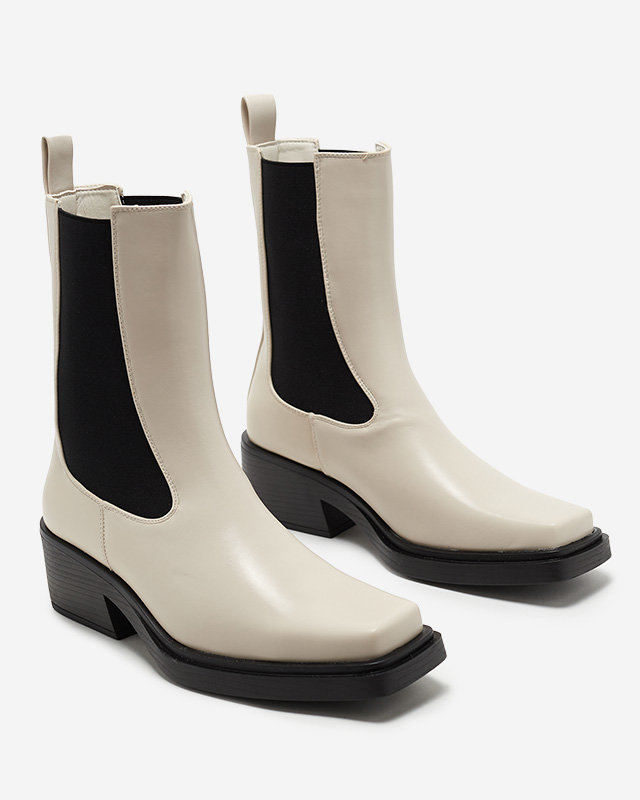 Bottines à enfiler beiges pour femmes Darran - Footwear