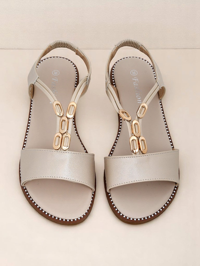 Royalfashion Sandales pour femmes avec lanières décoratives Siena Glow