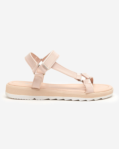 OUTLET Sandales plates femme beige Hereris - Footwear