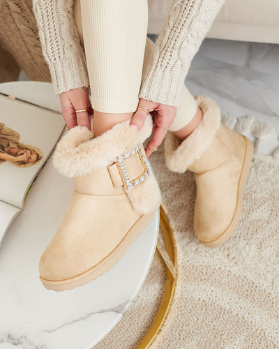 Royalfashion Bottes pour femmes a'la bottes de neige avec ornement Galaes