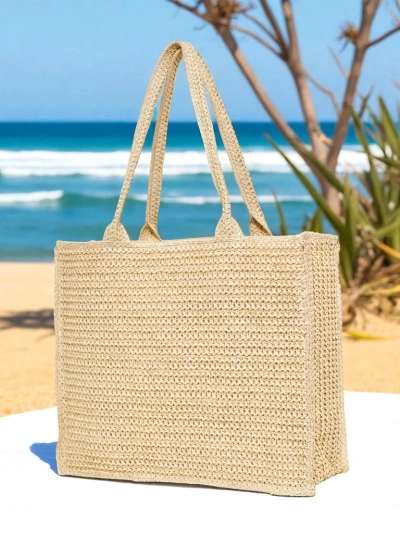 Royalfashion Grand sac à main en paille pour femme Ariadne Raffia