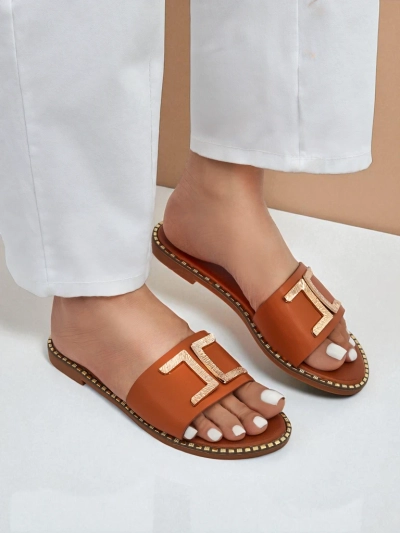 Royalfashion Mules pour femme en similicuir avec décoration Gildra