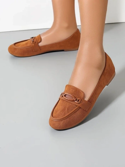 Mocassins en suédine éco Royalfashion pour femmes Zammei