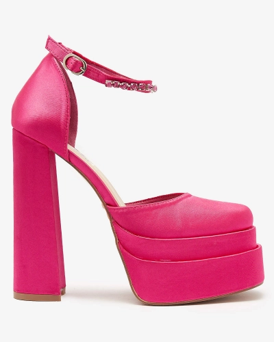 Escarpins à tige haute pour femme de couleur fuchsia Sellca- Footwear