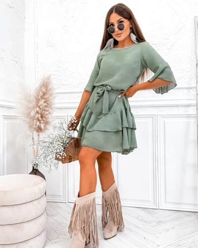 Royalfashion Mini robe femme en lin