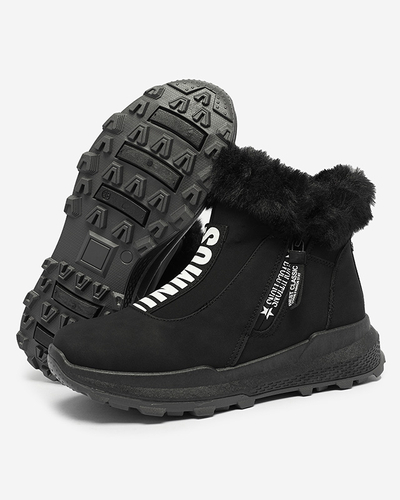 Valentina Bottines Noires avec Fourrure