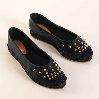 OUTLET Espadrilles noires pour femmes avec jets Edmaria - Chaussures