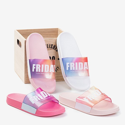Chaussons femme rose foncé Friday - Footwear