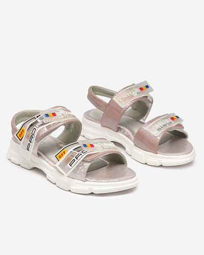 Sandales roses pour enfants fermées par velcro Keris - Footwear