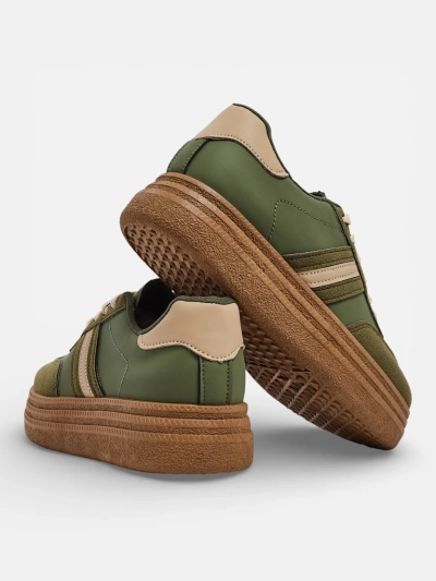 Baskets pour Femmes Flora Vertes Écologiques Confortables pour le Printemps