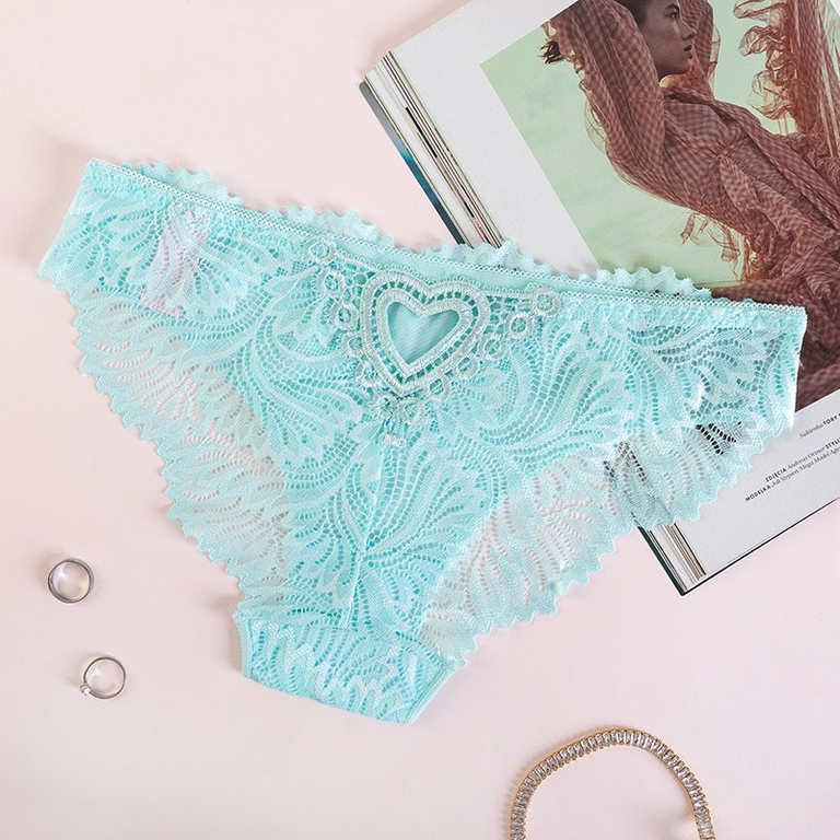 Culotte femme en dentelle menthe - Sous-vêtements