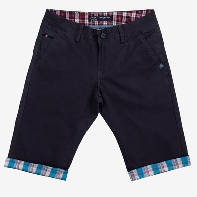 Short homme gris foncé avec empiècements bleus - Vêtements