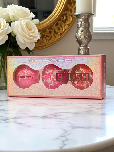 Palette de 3 teintes de blush illuminateur pour les joues couleur
