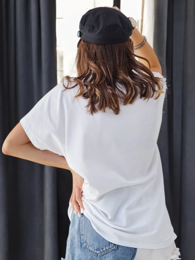 T-shirt en coton pour femmes Royalfashion avec impression