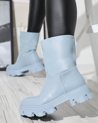 Bottines bleues à enfiler pour femme avec isolation Mekira - Footwear
