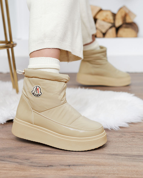 Royalfashion Bottes de neige à enfiler pour femme de couleur marron clair Ademra