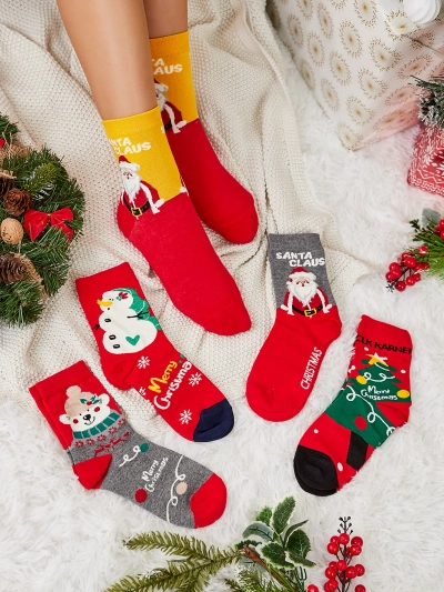 Chaussettes longues de vacances pour femmes de Royalfashion 5/paquet