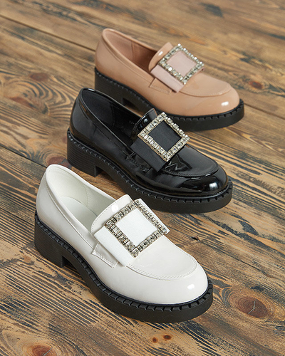 Chaussures laquées avec une boucle de couleur nude Fogim- Footwear