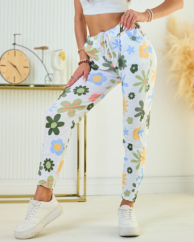 Royalfashion Pantalon femme en tissu floral
