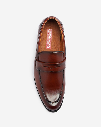 Demi-souliers classiques marron pour hommes Jerif - Chaussures