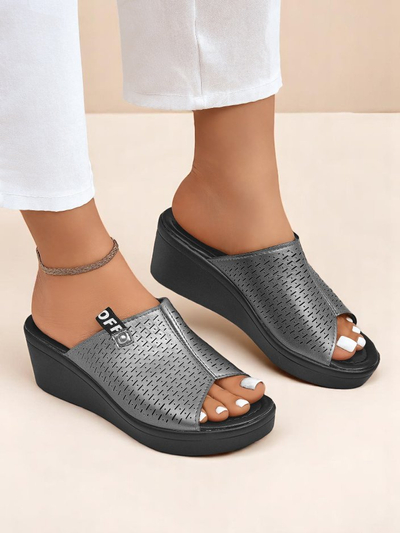 Royalfashion Sandales compensées pour femmes Luna Wedge