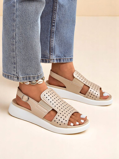 Royalfashion Sandales pour femmes à semelle épaisse BreezyStep