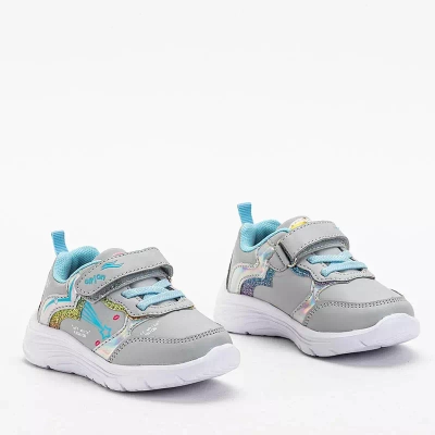 OUTLET Chaussures de sport fille gris clair avec imprimé Jako- Footwear