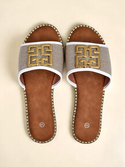 Royalfashion Chaussons pour femme à semelle plate Rorole