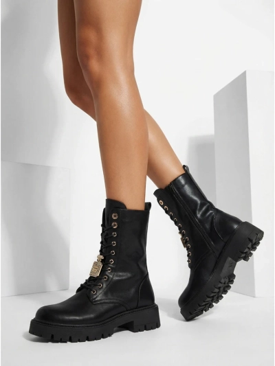 Bottines lacées en cuir écologique pour femmes Venit