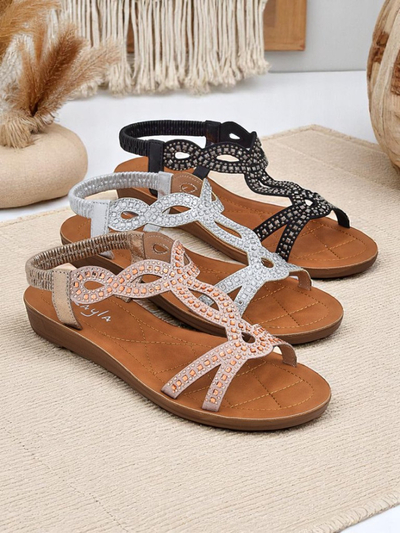 Sandales femme Royalfashion Lola Grace avec brides décoratives